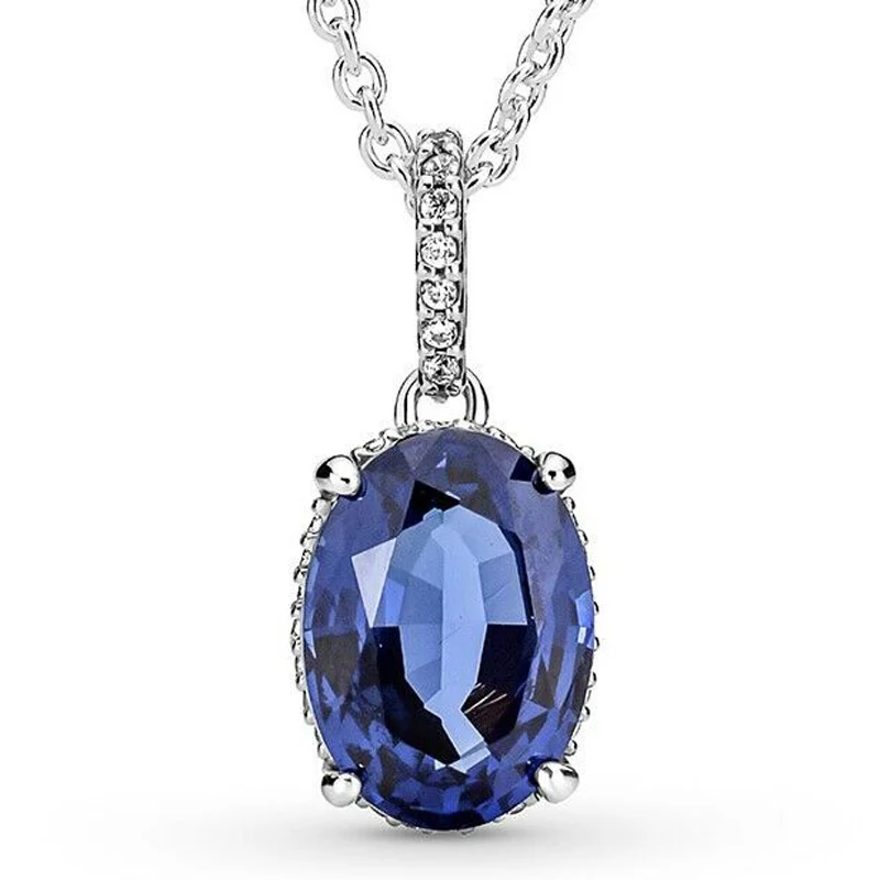 Original Blue Sparkling Statement Halo With Crystal Necklace For 925 Sterling Silver Bead Charm Bracelet Europe Diy Jewelry
Original Blue Sparkling Statement Halo With Crystal Necklace For 925 Sterling Silver Bead Charm Bracelet Europe Diy Jewelry