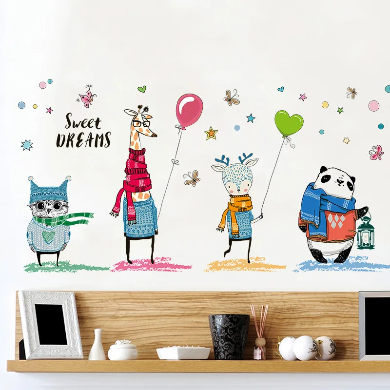 Cartoon Animals Wall Stickers for Kids Children's Rooms Baby Boys Girls Rooms Bedroom Decal Decor Giraffe Wallpaper Wall Decor
Cartoon Animals Wall Stickers for Kids Children's Rooms Baby Boys Girls Rooms Bedroom Decal Decor Giraffe Wallpaper Wall Decor