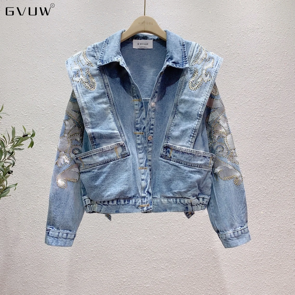 GVUW Hong Kong Style Hot Drill Denim Jacket for Women Women's bomber denim jacket Jeans cropped jackets
GVUW Hong Kong Style Hot Drill Denim Jacket for Women Women's bomber denim jacket Jeans cropped jackets