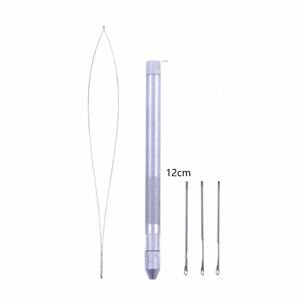 Hair Extension Tools: 3 Knitting Needles 1 Holder 1 Pulling Needle Loop Threader Aluminum Ventilating Holder and Needles Kit
Hair Extension Tools: 3 Knitting Needles 1 Holder 1 Pulling Needle Loop Threader Aluminum Ventilating Holder and Needles Kit