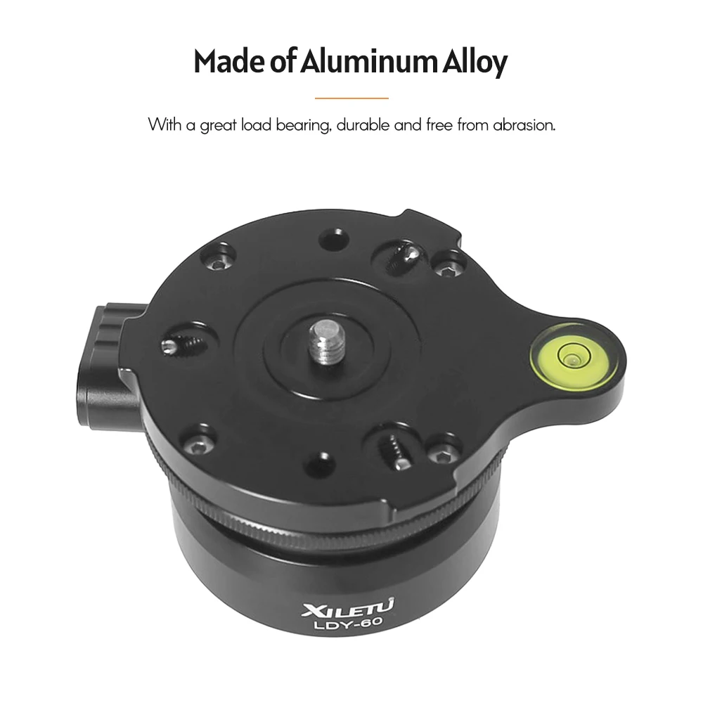 XILETU CNC Panoramic Tripod Head Aluminum Alloy Max. Load 10KG 1/4 Inch Screw & 3/8 Screw Hole for DSLR Cameras Tripods Monopods
XILETU CNC Panoramic Tripod Head Aluminum Alloy Max. Load 10KG 1/4 Inch Screw & 3/8 Screw Hole for DSLR Cameras Tripods Monopods