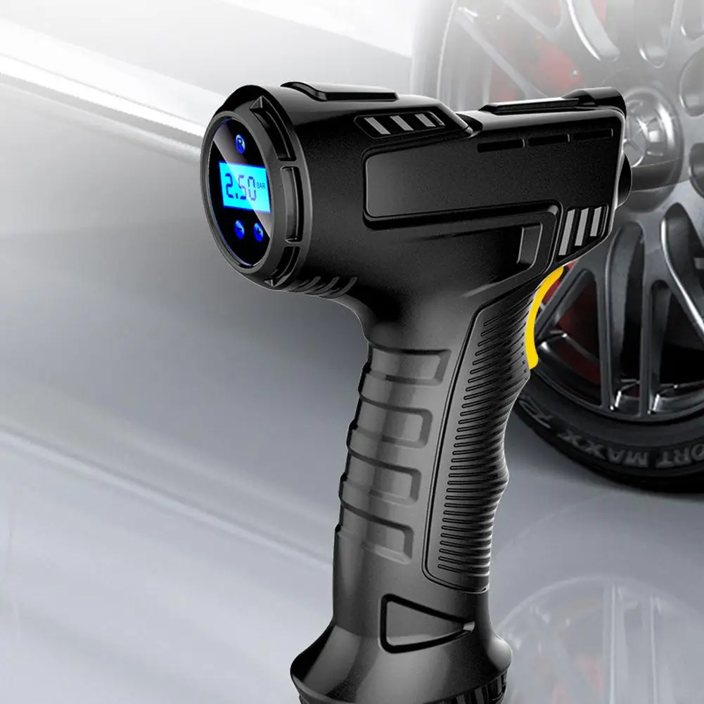 Tire Inflator Digital Screen Display Wireless Portable Air Compressor Hand-held Automatic Tire Air Pump For Car Motorcycle Balls 
Tire Inflator Digital Screen Display Wireless Portable Air Compressor Hand-held Automatic Tire Air Pump For Car Motorcycle Balls
