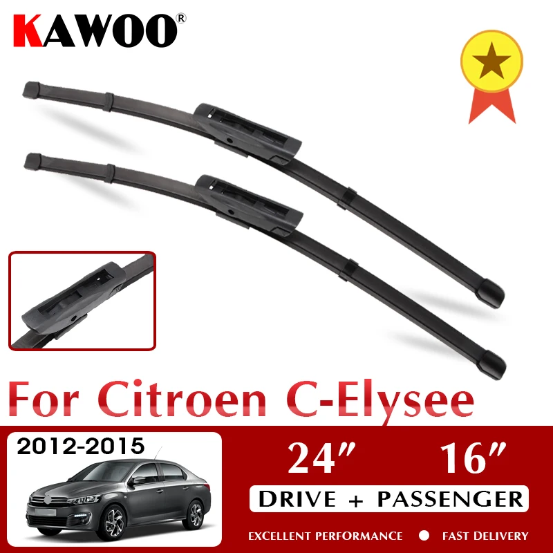 KAWOO For Citroen C Elysee 24"16" Car Soft Natural Rubber Clean The Windshield Wipers Blades 2012 2013 2014 2015 Fit Bayonet Arm
KAWOO For Citroen C Elysee 24"16" Car Soft Natural Rubber Clean The Windshield Wipers Blades 2012 2013 2014 2015 Fit Bayonet Arm