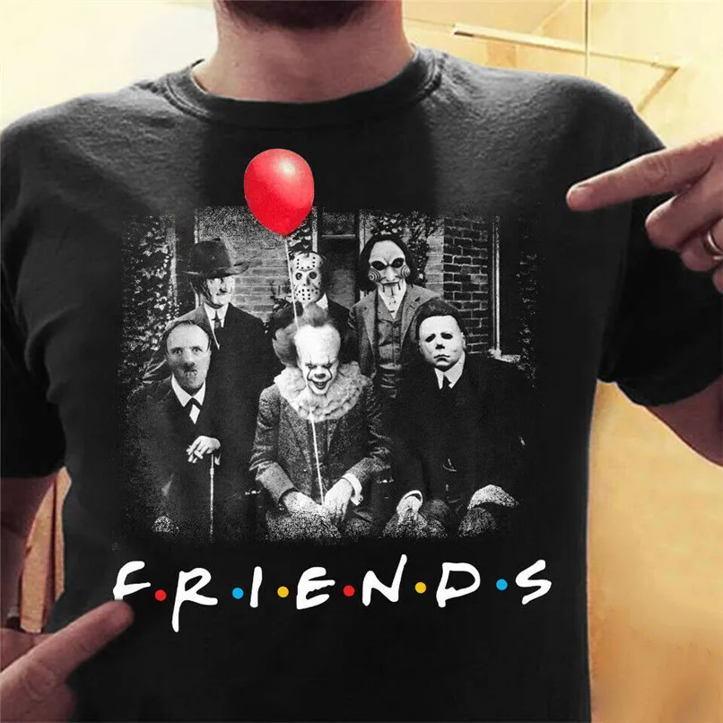 Ужасы друзья Pennywise Майкл Майерс Джейсон Вурхиз подарок на Хэллоуин Мужская