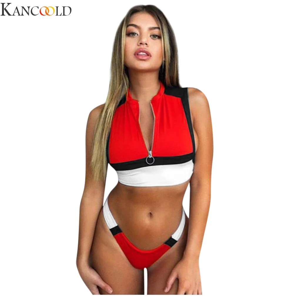 Новый сексуальный женский комплект бикини KANCOOLD с длинным рукавом и цветочным