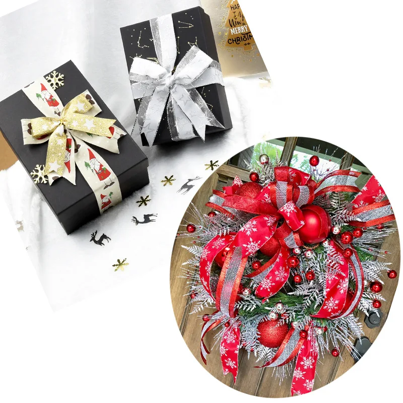 2yards/lot High Quality Jacquard Wire Edge Christmas Ribbons for Wedding Party Decorations Bouquet Gifts Packing Supplies
2yards/lot High Quality Jacquard Wire Edge Christmas Ribbons for Wedding Party Decorations Bouquet Gifts Packing Supplies