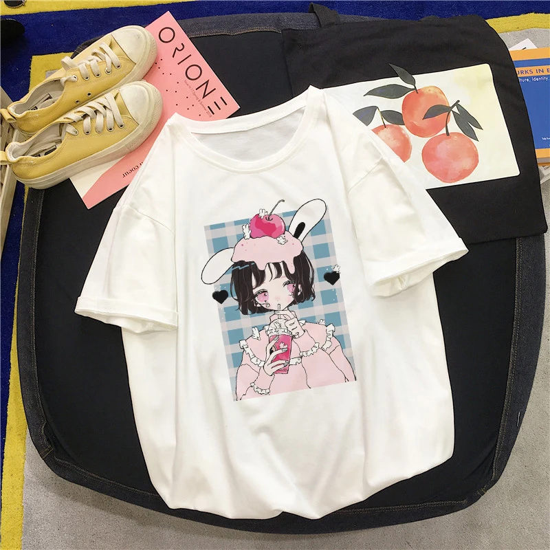 Japanese Style Harajuku y2k Women T-shirt Cartoon Sweet Tops Casual Punk Kawaii Cute Streetwear Short Sleeve Tees Summer Clothes
Japanese Style Harajuku y2k Women T-shirt Cartoon Sweet Tops Casual Punk Kawaii Cute Streetwear Short Sleeve Tees Summer Clothes