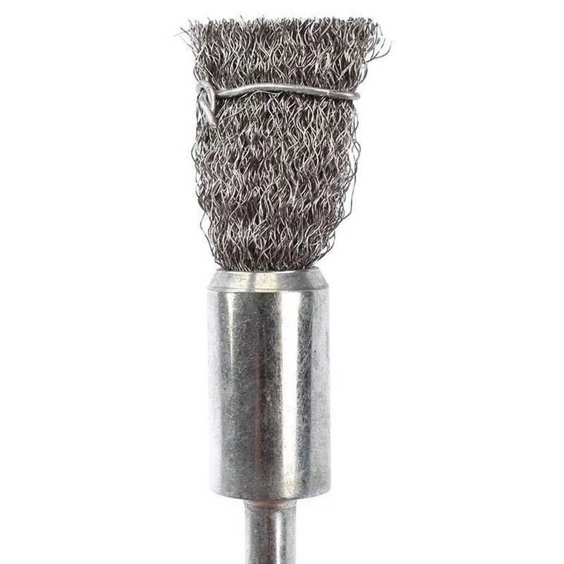 8Pcs Stainless Steel Wire Brushes Wheel Kit for Drill with 1/4 inch Shank 0.15mm