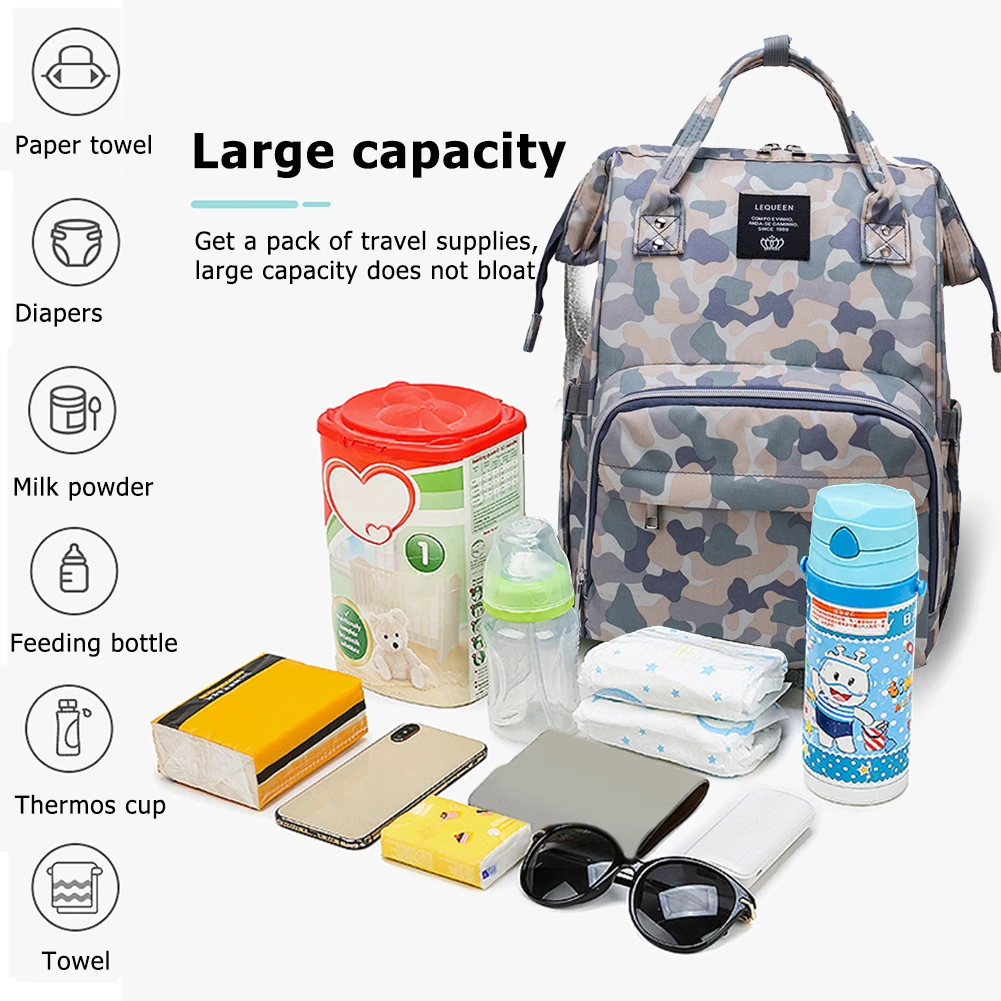Diaper Bag Waterproof Mommy Bag Portable Large Capacity Nursing Handbag Care Baby Bag Multifunctional Zipper Backpack
Diaper Bag Waterproof Mommy Bag Portable Large Capacity Nursing Handbag Care Baby Bag Multifunctional Zipper Backpack