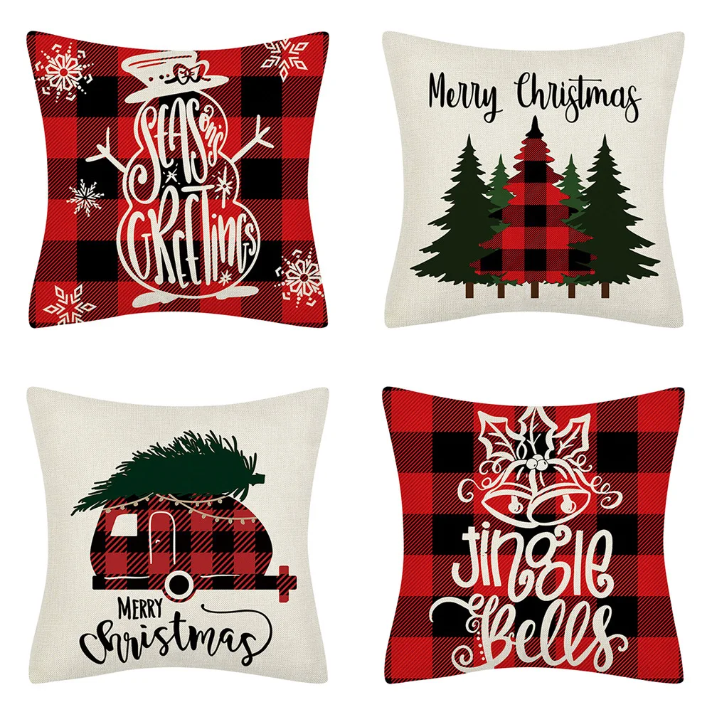 Christmas Deer Tree Black Red Plaid Pattern Cotton Linen Christmas Decoration Cushion Cover New Year's Decor Sofa Pillowcase
Christmas Deer Tree Black Red Plaid Pattern Cotton Linen Christmas Decoration Cushion Cover New Year's Decor Sofa Pillowcase
