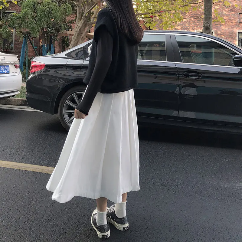 2 colors high waist Long Skirts Woman 2020 spring autumn solid color pocket A-line pleated Skirts womens (X1301)
2 colors high waist Long Skirts Woman 2020 spring autumn solid color pocket A-line pleated Skirts womens (X1301)