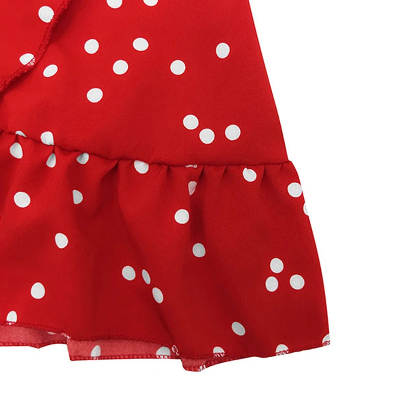 Boho Women Polka dots Bandage A-line Dress Fashion Holiday beach sundress Short sleeve V Neck Ruffle Vestido Female Clothing
Boho Women Polka dots Bandage A-line Dress Fashion Holiday beach sundress Short sleeve V Neck Ruffle Vestido Female Clothing
