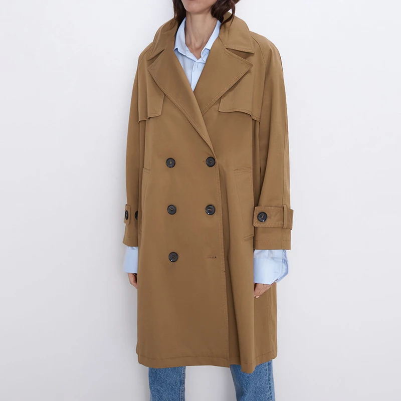 Merodi women autumn casual double breasted New khaki long coat female casual long sleeve outwear jackets ladies oversize jackets
Merodi women autumn casual double breasted New khaki long coat female casual long sleeve outwear jackets ladies oversize jackets