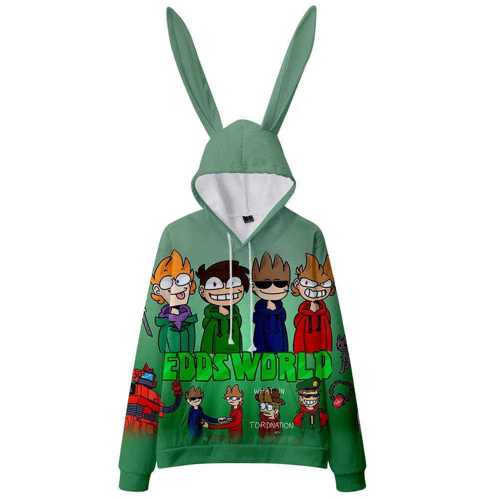 Animation TV Show Eddsworld Oversized Women Hoodies Sweatshirts Kawaii Rabbit Ears Pullover Hooded Jacket Harajuku Jumper Tops 
Animation TV Show Eddsworld Oversized Women Hoodies Sweatshirts Kawaii Rabbit Ears Pullover Hooded Jacket Harajuku Jumper Tops