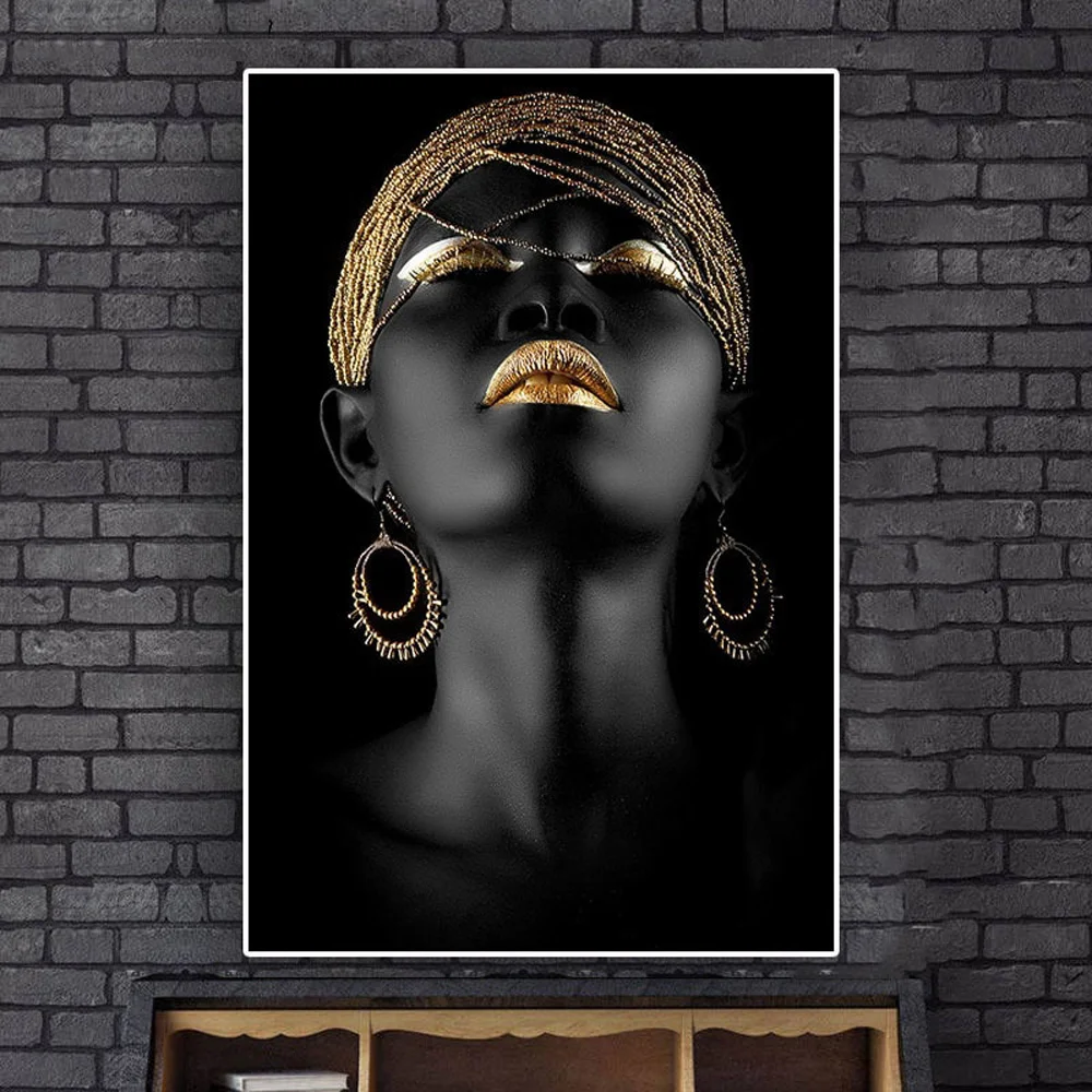Canvas Posters and Prints Scandinavian Wall Art Picture Contemplator Black African Nude Woman Oil Painting on For Room Decor
Canvas Posters and Prints Scandinavian Wall Art Picture Contemplator Black African Nude Woman Oil Painting on For Room Decor