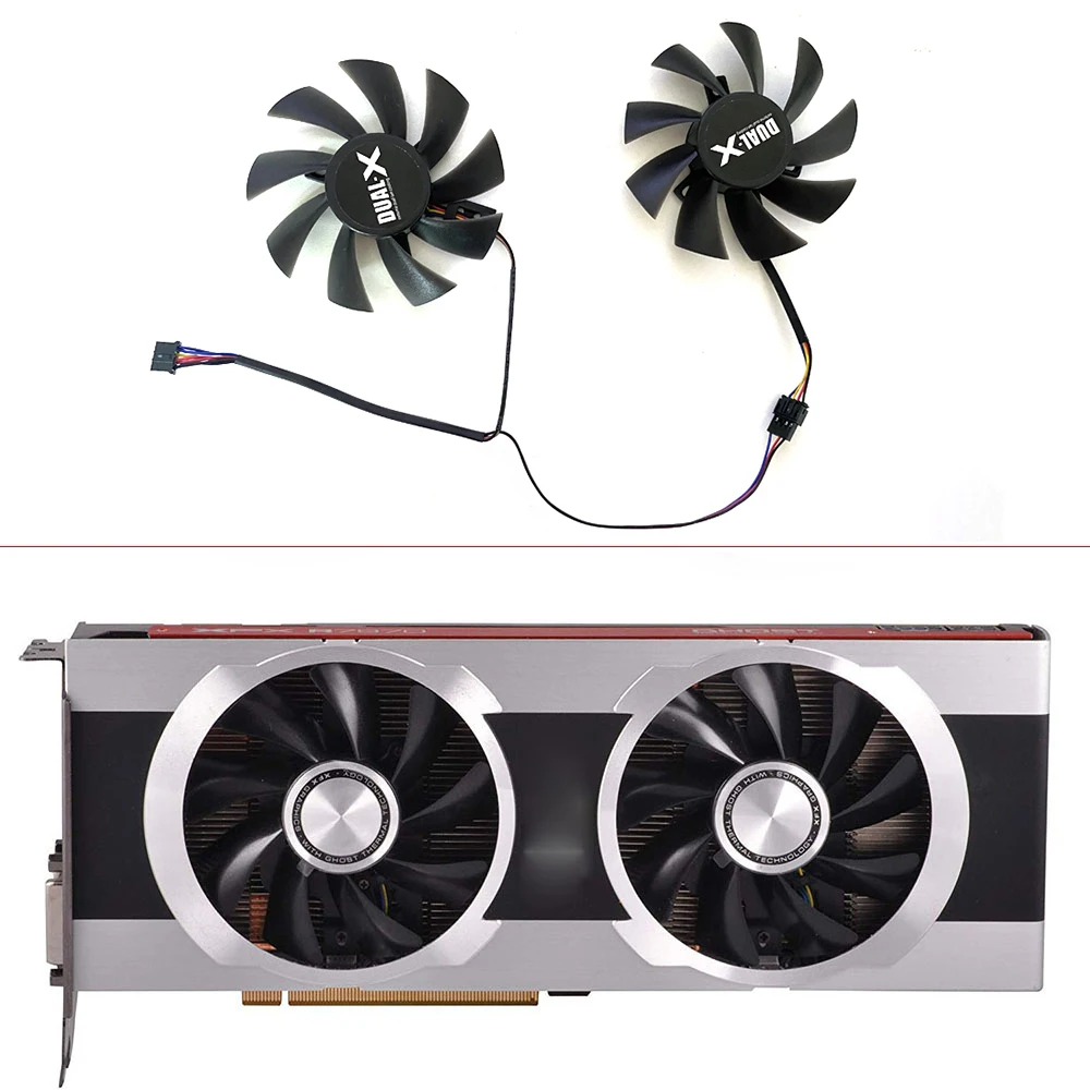 2PCS 85mm For XFX FX-797A/G HD7950 HD7970 Vapor-X GHz Edition Video Card cooling fan FD9015U12S 4PIN
2PCS 85mm For XFX FX-797A/G HD7950 HD7970 Vapor-X GHz Edition Video Card cooling fan FD9015U12S 4PIN