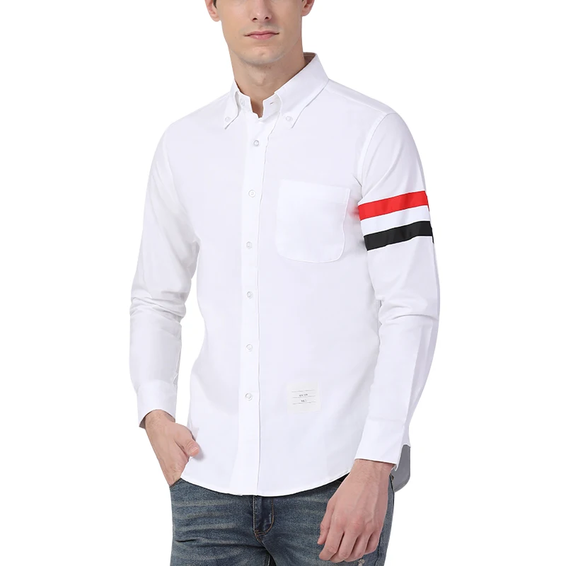 TB THOM 2021 Fashion Brand Shirts Men Slim Striped Casual Shirt Spring Autumn Turn Down Collar Oxford Solid Men's Clothing
TB THOM 2021 Fashion Brand Shirts Men Slim Striped Casual Shirt Spring Autumn Turn Down Collar Oxford Solid Men's Clothing