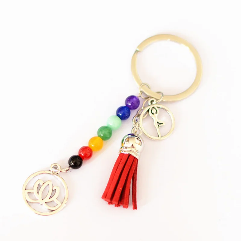 Ladies Pendant Keychain DIY Handmade Pendant Keychain New Yoga Body Keychain Accessories Seven-color Beads Lotus Tassel Keychain
Ladies Pendant Keychain DIY Handmade Pendant Keychain New Yoga Body Keychain Accessories Seven-color Beads Lotus Tassel Keychain