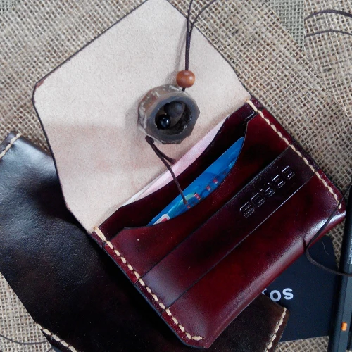 Мужской кошелек ручной работы винтажный мини-бумажник из дубленой кожи мужской