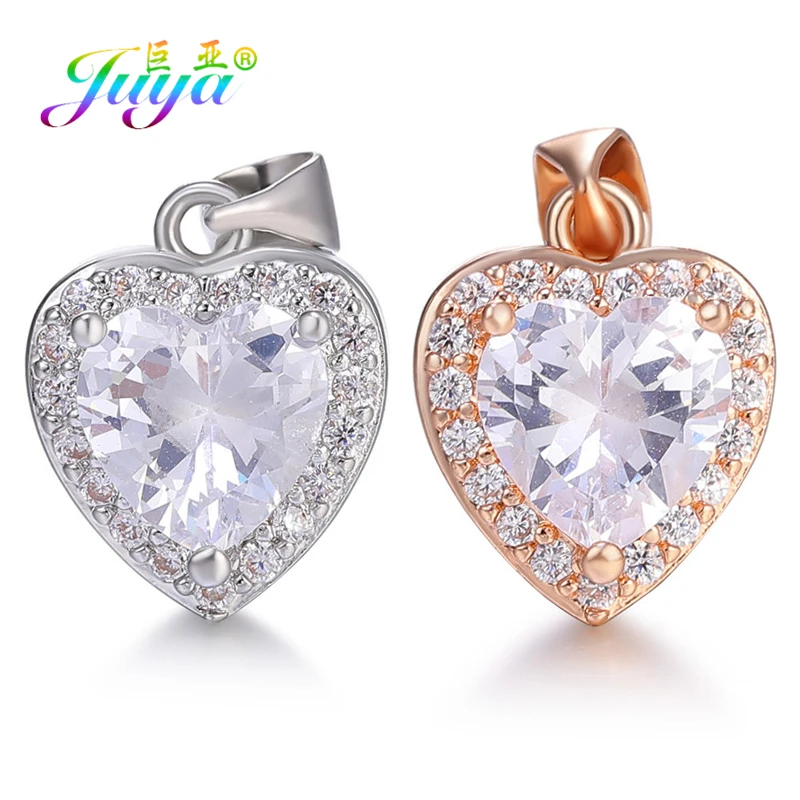 Juya DIY Bracelet Earrings Crystals Charms Micro Pave Zircon Love Heart Charms Pendant For Handmade Women Jewelry Making Suppies
Juya DIY Bracelet Earrings Crystals Charms Micro Pave Zircon Love Heart Charms Pendant For Handmade Women Jewelry Making Suppies