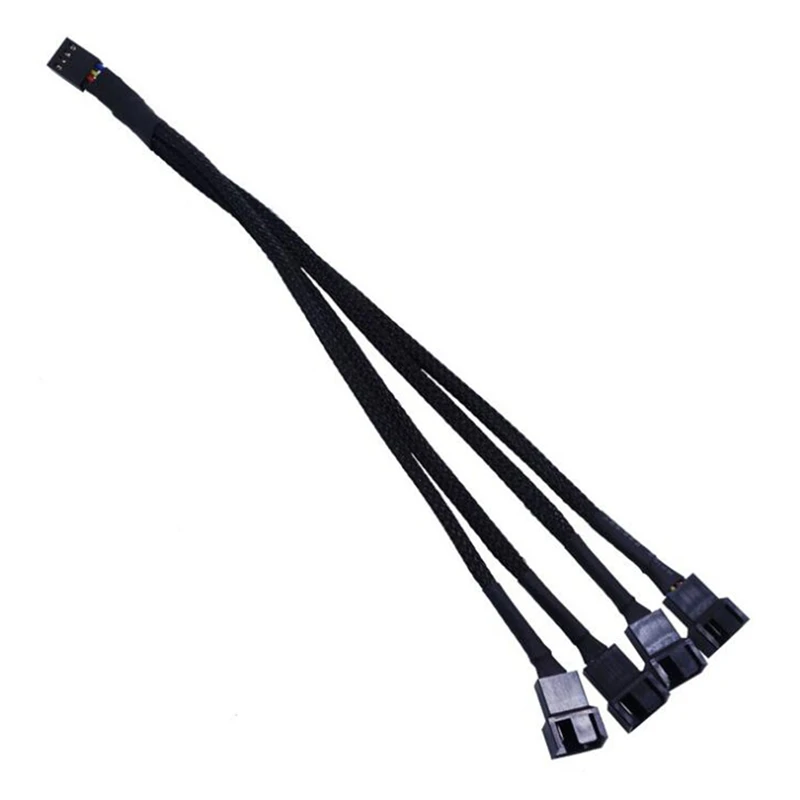 4 Pin PWM Fan Splitter Cable Black Sleeved PC Case Fan Power Cable 1 to 4 Converter Braided Y Splitter Power Cable
4 Pin PWM Fan Splitter Cable Black Sleeved PC Case Fan Power Cable 1 to 4 Converter Braided Y Splitter Power Cable