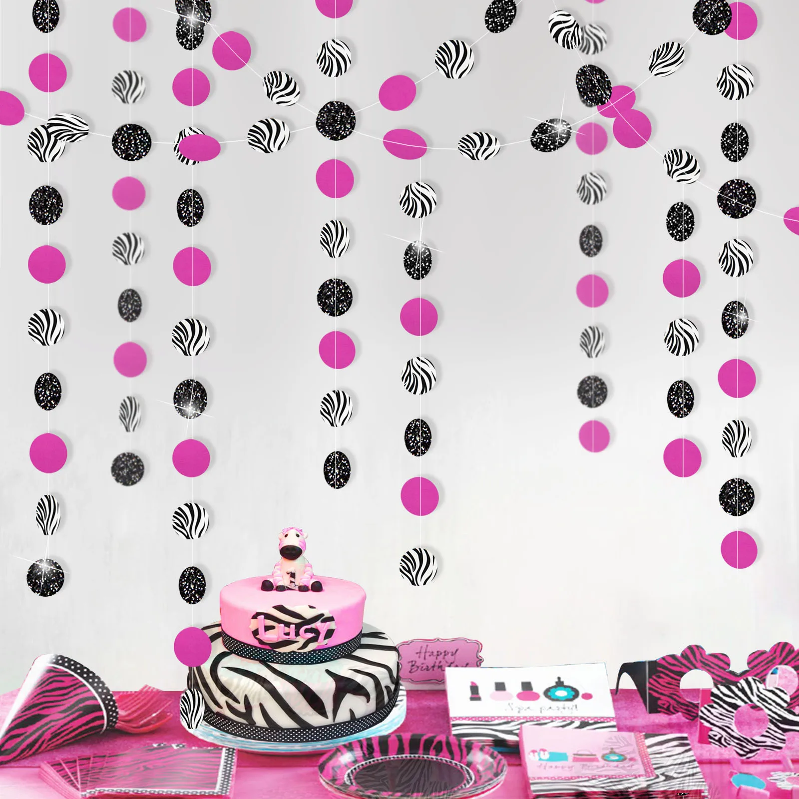 Zebra Stripe Glitter Black Rose Red Circle Garland Hanging Animal Jungle Party Decoration Banners Wildlife Backdrop Safari Decor
Zebra Stripe Glitter Black Rose Red Circle Garland Hanging Animal Jungle Party Decoration Banners Wildlife Backdrop Safari Decor
