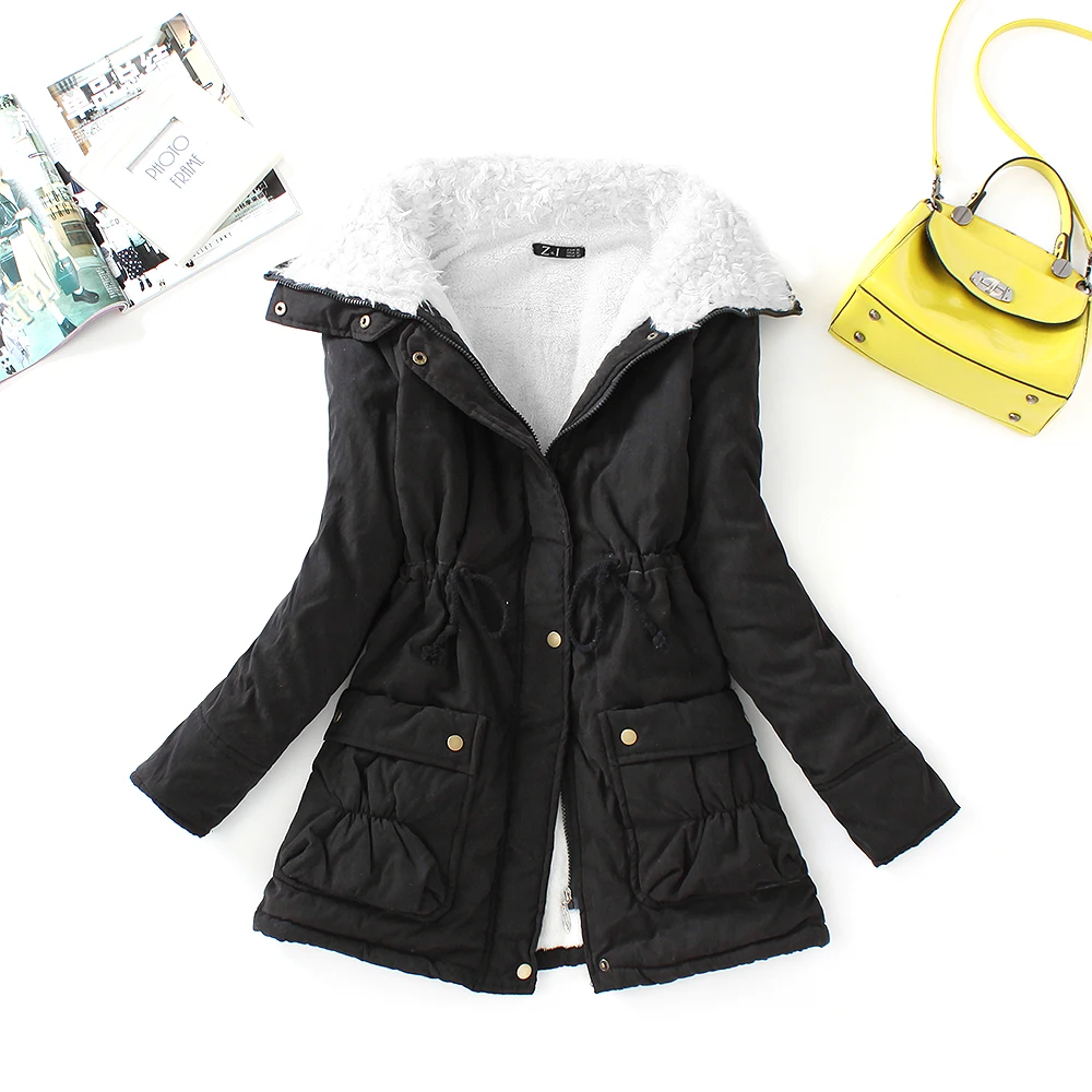 New Winter Parkas Women Slim Cotton Coat Thickness Overcoat Medium-long Plus Size Casual Overcoat Wadded Snow Outwear 
New Winter Parkas Women Slim Cotton Coat Thickness Overcoat Medium-long Plus Size Casual Overcoat Wadded Snow Outwear
