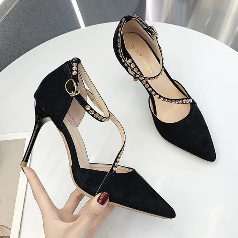 Women High Heel Sandals Rhinestone Pointed Stiletto Sandals Galdiator Buckle Ankle Strap Casual Slippers Outdoor Beach Sandals
Women High Heel Sandals Rhinestone Pointed Stiletto Sandals Galdiator Buckle Ankle Strap Casual Slippers Outdoor Beach Sandals