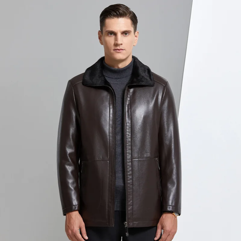 2021 Winter Mens Coat Sheepskin Wool Lapel Leather Plush Thick Oversize Natural Fur Male Coat Thicken Warm Parkas Jacket M-4XL
2021 Winter Mens Coat Sheepskin Wool Lapel Leather Plush Thick Oversize Natural Fur Male Coat Thicken Warm Parkas Jacket M-4XL