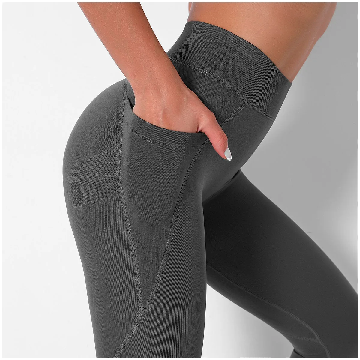 High waist stitching breathable side pocket yoga pants fitness tights elastic sports leggings women
High waist stitching breathable side pocket yoga pants fitness tights elastic sports leggings women