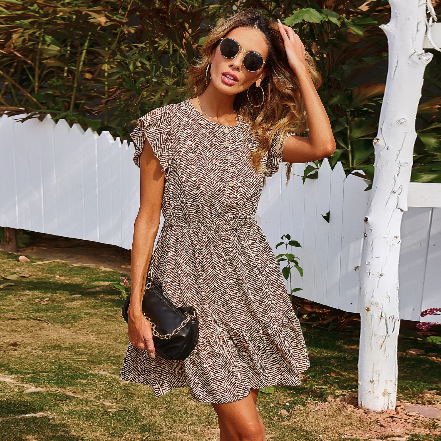 Summer 2021 Striped Mini Woman Dress Vintage Ruffles Empire Ladies Frocks for Women Casual Folds Short Sleeve Dress Vestidos
Summer 2021 Striped Mini Woman Dress Vintage Ruffles Empire Ladies Frocks for Women Casual Folds Short Sleeve Dress Vestidos