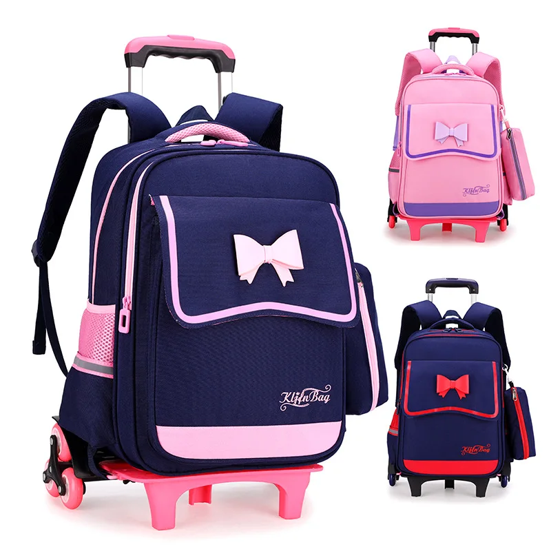 

Children School Bags with 3/2 Wheels bags Removable Child Trolley Schoolbags Boys Girls Rolling Backpack kids Wheeled Bookbags