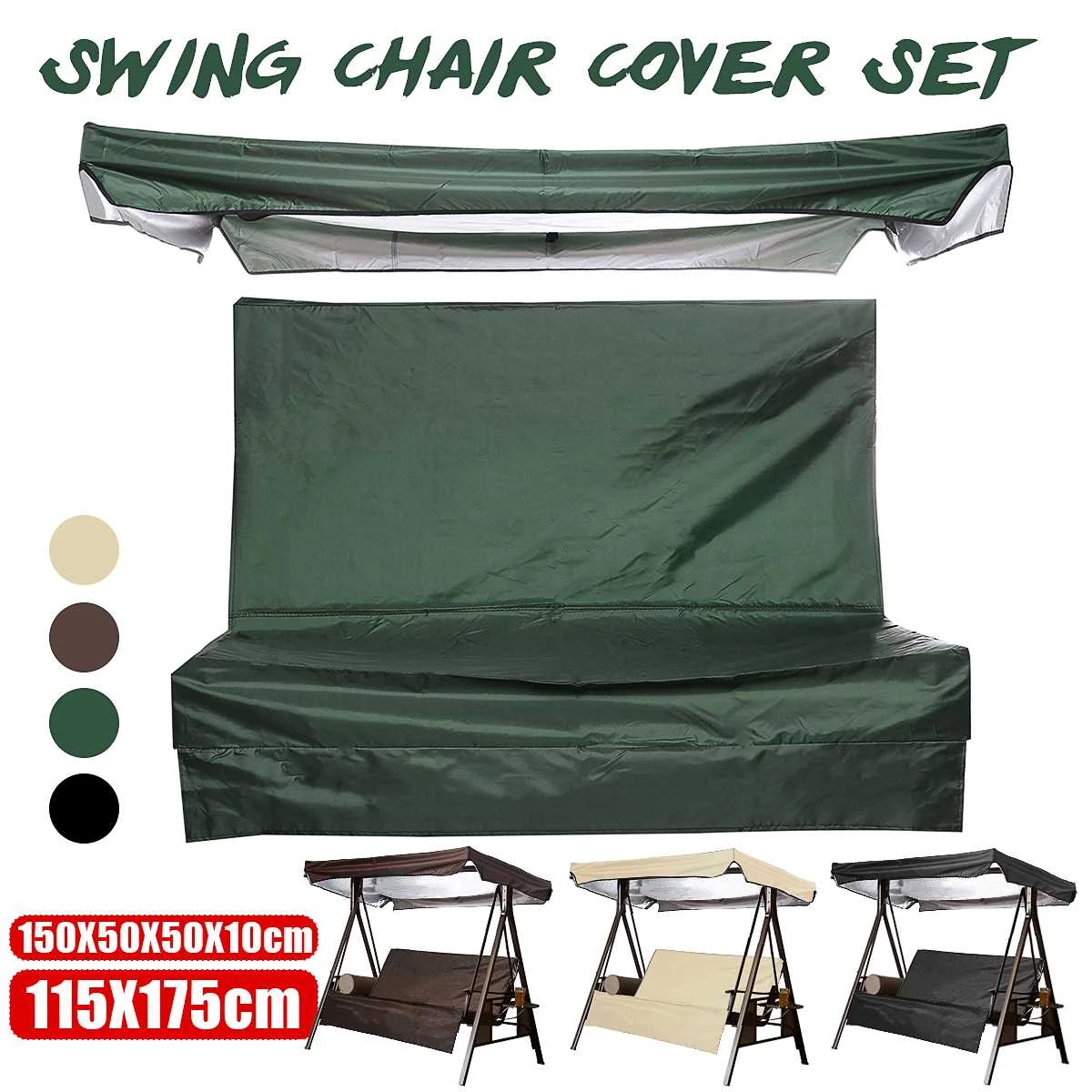 2PCS Garden Swing Seat Cover + Canopy Top Covers Set Patio Chair Replacement Waterproof Swing Furniture Dust Covers Sunshade
2PCS Garden Swing Seat Cover + Canopy Top Covers Set Patio Chair Replacement Waterproof Swing Furniture Dust Covers Sunshade