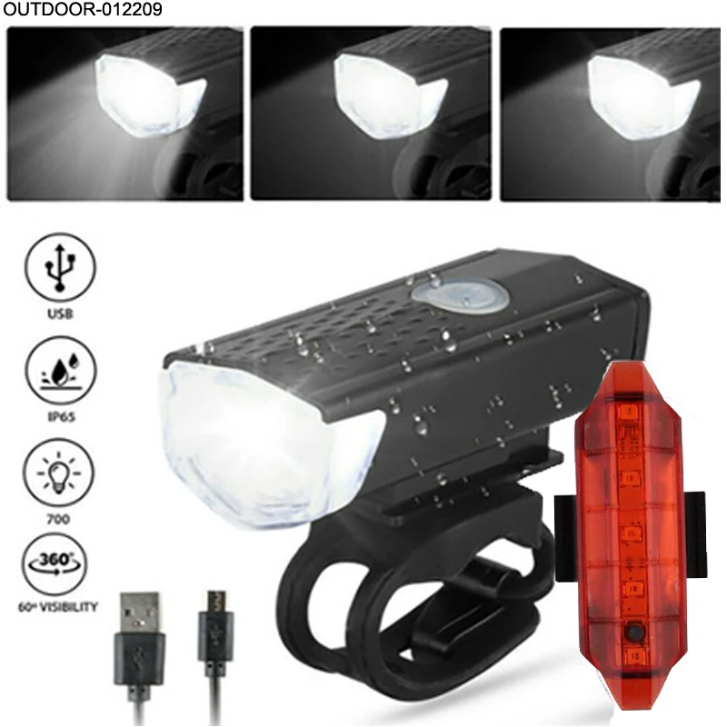 Велосипед светильник набор USB Перезаряжаемые хвост светодиодный головной для