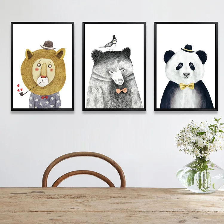 Nordic Minimalist Animals Posters and Prints Panda Bear Fox Canvas Paintings Modern Pictures for Living Room Home Wall Decor
Nordic Minimalist Animals Posters and Prints Panda Bear Fox Canvas Paintings Modern Pictures for Living Room Home Wall Decor