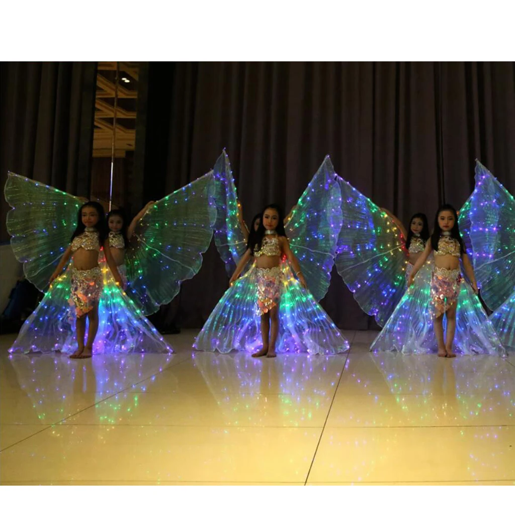 4pcs Girls LED 360 Degree Belly Dance Wings Luminous Butterfly Glow Wings Performance Accessories
4pcs Girls LED 360 Degree Belly Dance Wings Luminous Butterfly Glow Wings Performance Accessories