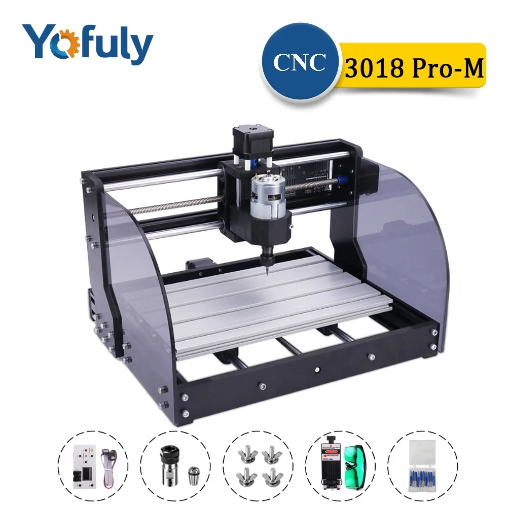 CNC 3018 Pro Max DIY гравировальный станок лазерный гравер 3 оси GRBL фрезерный
