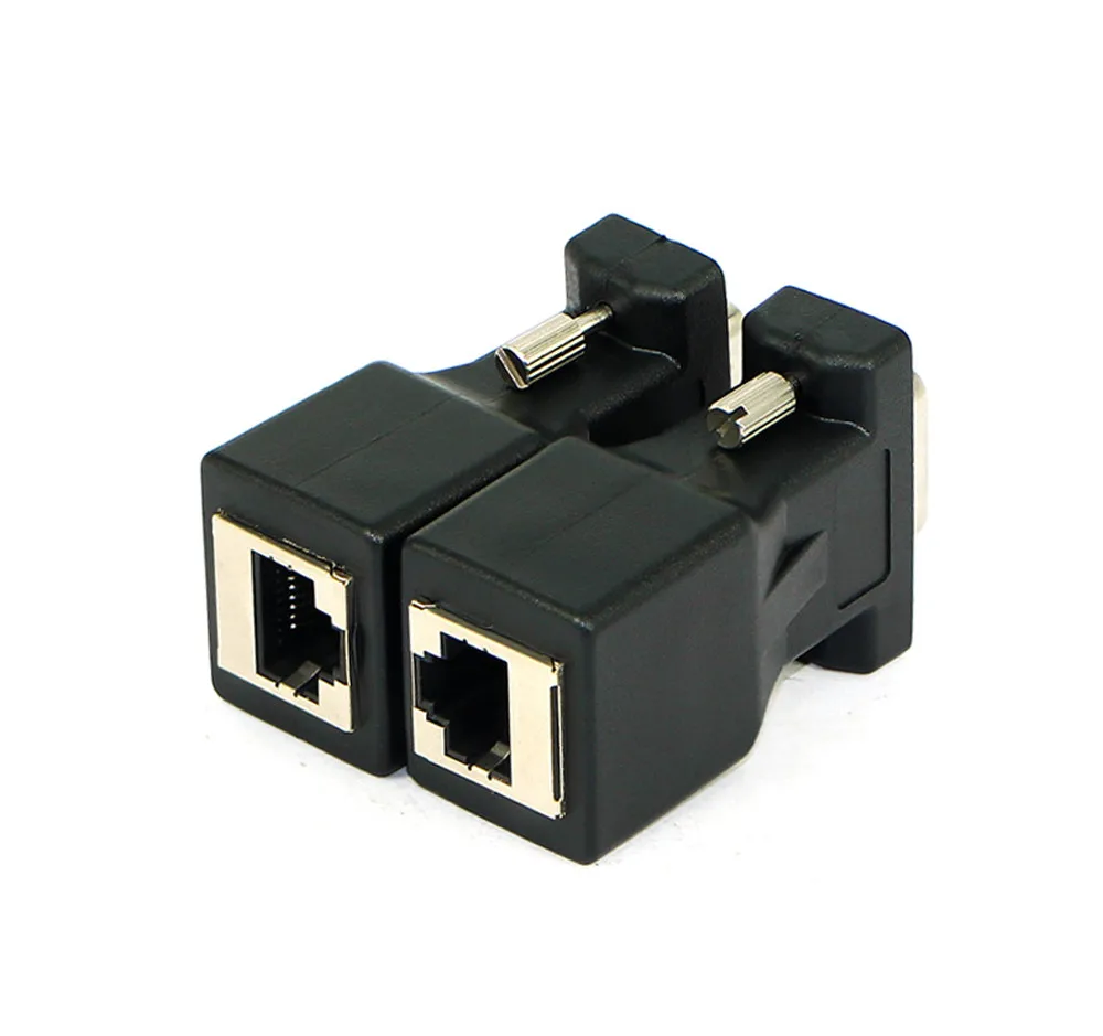 Кабели-удлинители VGA штекер-гнездо к LAN RJ45 CAT5 CAT6 20 м сетевой кабель-адаптер кабели