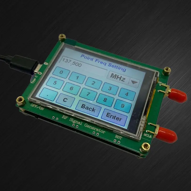 ADF4350 RF Signal Source Generator Wave Point Frequency Sweep Contact Screen LCD 
ADF4350 RF Signal Source Generator Wave Point Frequency Sweep Contact Screen LCD