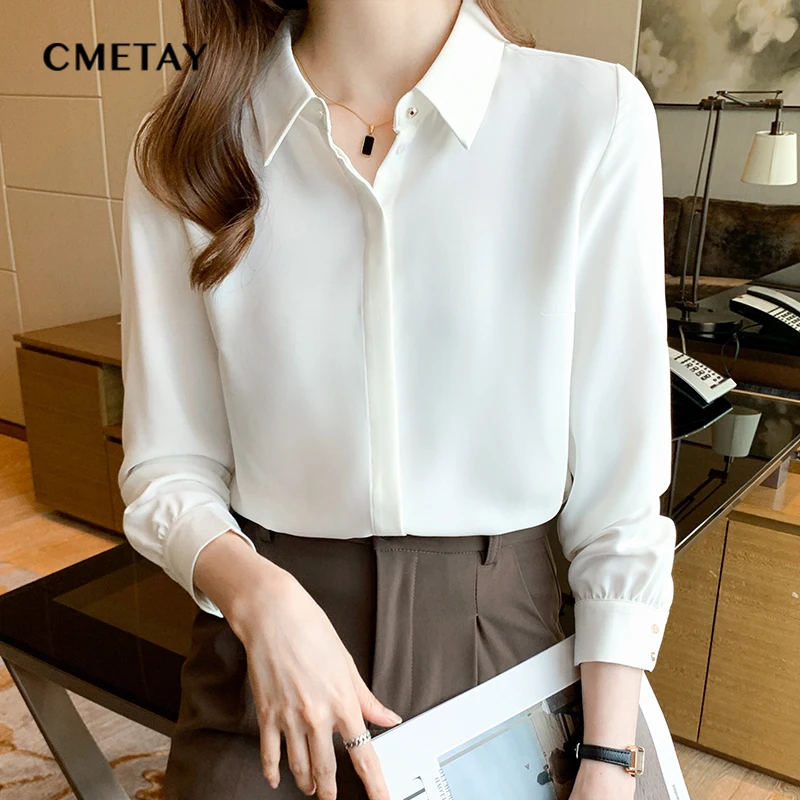 Women'S Autumn Blouses 2021 New Fashion Casual Elegant Femme Office Tops And Blouse White Long Sleeve Chiffon Shirt Blusas C115
Women'S Autumn Blouses 2021 New Fashion Casual Elegant Femme Office Tops And Blouse White Long Sleeve Chiffon Shirt Blusas C115