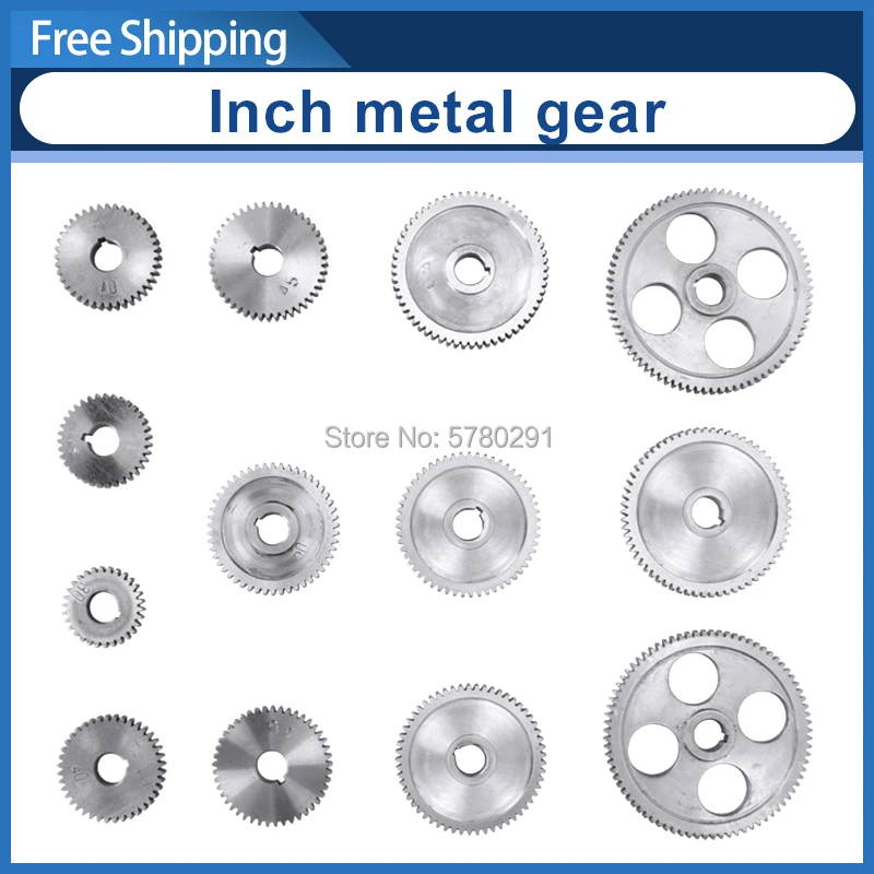 13pcs Inch metal gear Lathe metal gear for C2 C3 hole size 12mm SIEG S/N:10003 9518D lathe
13pcs Inch metal gear Lathe metal gear for C2 C3 hole size 12mm SIEG S/N:10003 9518D lathe