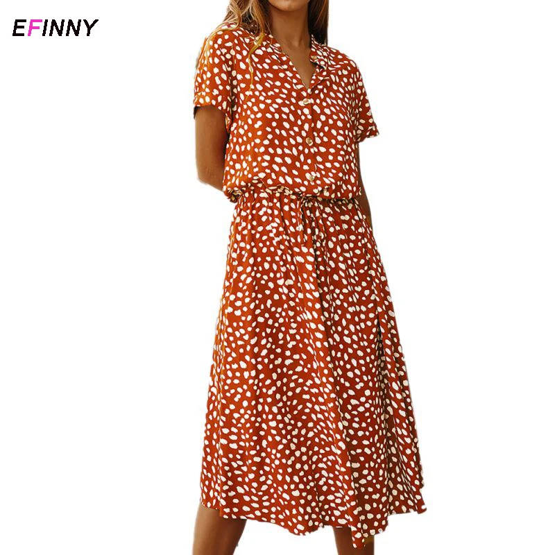 Casual Polka Dot Print A-Line Party Dresses Women Vintage Dress Sexy V-neck Short Sleeve Long Dress Fashion Summer Dress
Casual Polka Dot Print A-Line Party Dresses Women Vintage Dress Sexy V-neck Short Sleeve Long Dress Fashion Summer Dress
