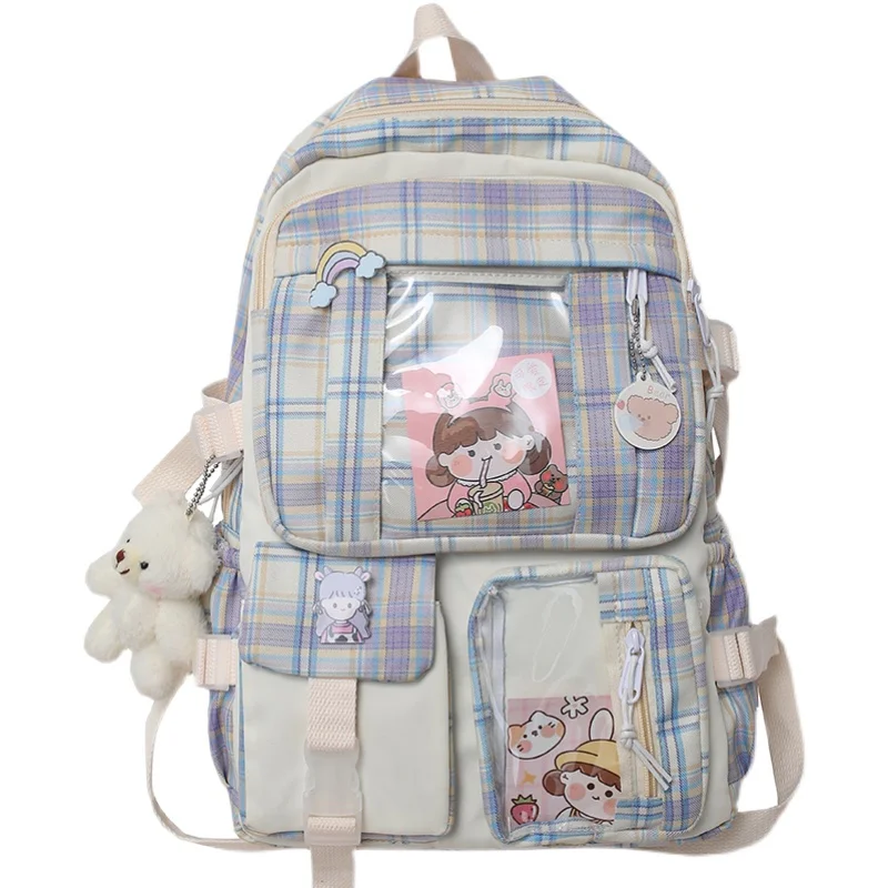 Backpack Female 2021 New Plaid Fresh Girl Backpack Japanese Junior High School Student College Student Korean School Bag
Backpack Female 2021 New Plaid Fresh Girl Backpack Japanese Junior High School Student College Student Korean School Bag