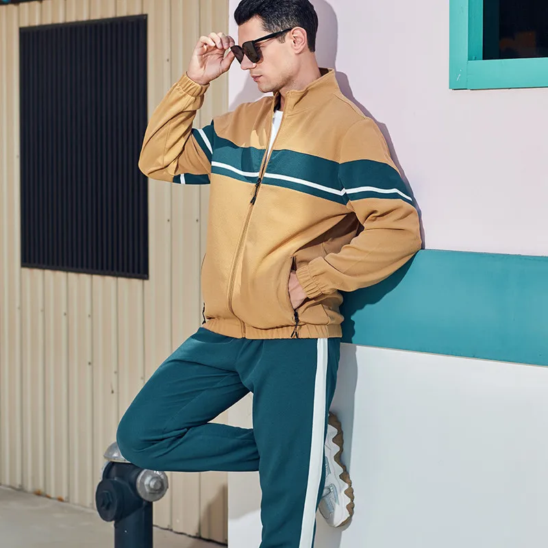 2 Pieces Sets Tracksuit Men Patchwork Sweatshirt+Pants Zipper Cardigan Sportwear Suit Male Ouma Loose Joggers Autumn Sets Clothe
2 Pieces Sets Tracksuit Men Patchwork Sweatshirt+Pants Zipper Cardigan Sportwear Suit Male Ouma Loose Joggers Autumn Sets Clothe