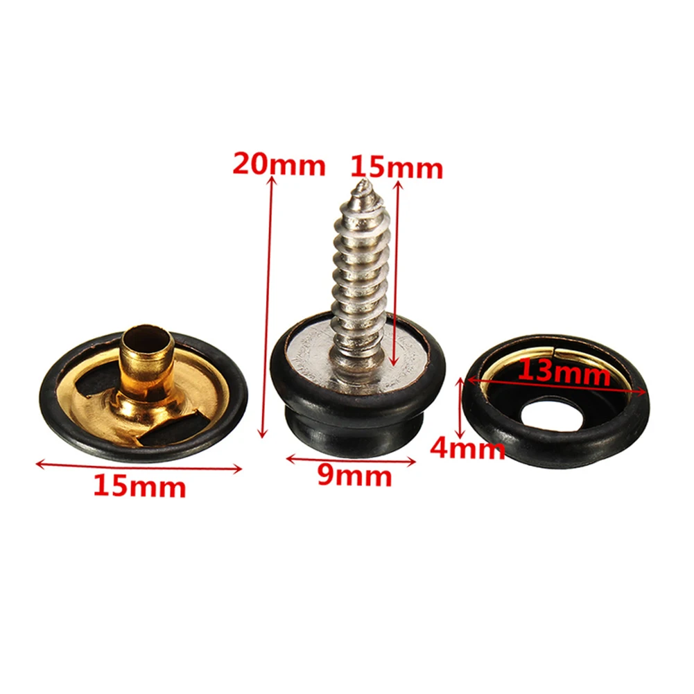 NEW 75pcs 25 Sets 15mm Snap Fastener Button Screw Studs Kit For Boat Cover Tent Kit Acceessories Tool for Car Marine Hardware
NEW 75pcs 25 Sets 15mm Snap Fastener Button Screw Studs Kit For Boat Cover Tent Kit Acceessories Tool for Car Marine Hardware