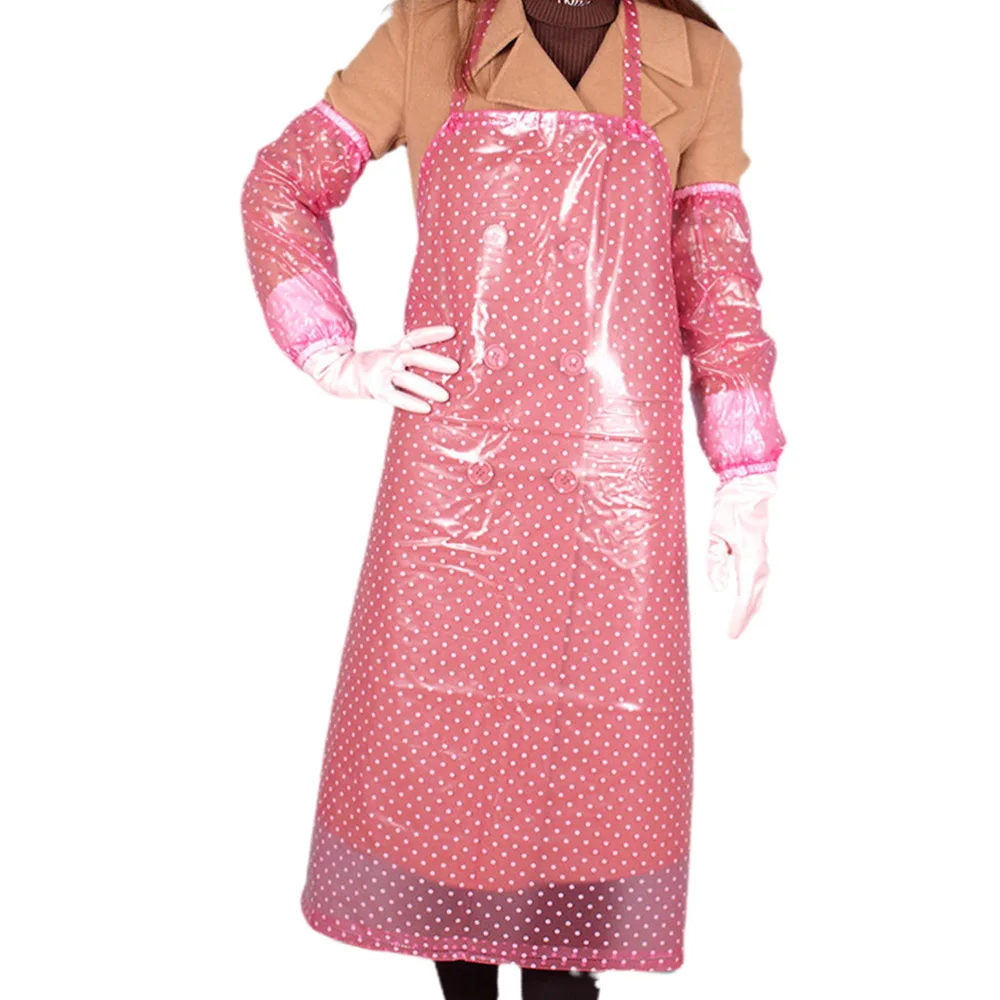 PVC Apron Long Style Kitchen Apron Waterproof Apron Waterproof Oversleeve Apron (Red)
PVC Apron Long Style Kitchen Apron Waterproof Apron Waterproof Oversleeve Apron (Red)