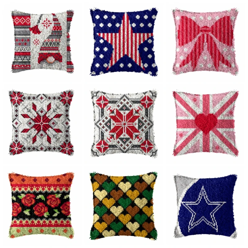 Cushion Latch Hook Kit Pillow Mat DIY Craft Flower Cross Stitch Needlework Crocheting Cushion Lattice Embroidery Family Crafts
Cushion Latch Hook Kit Pillow Mat DIY Craft Flower Cross Stitch Needlework Crocheting Cushion Lattice Embroidery Family Crafts