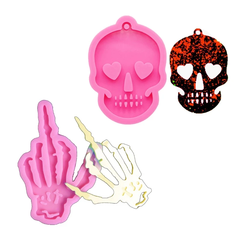 2Pcs Skull Hand Skeleton Hand Epoxy Resin Mold Kit Ghost Hand Keychain Pendant Silicone Mold Craft Jewelry Making Tools 
2Pcs Skull Hand Skeleton Hand Epoxy Resin Mold Kit Ghost Hand Keychain Pendant Silicone Mold Craft Jewelry Making Tools