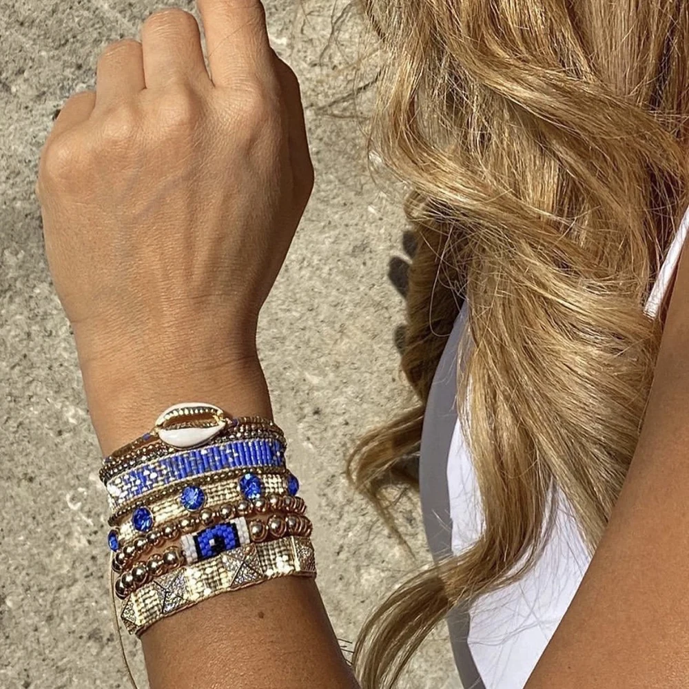 BLUESTAR Turkish Evil Eye Bracelet Women MIYUKI Bracelets Chic Shell Mexican Handmade Micro Pave Jewelry
BLUESTAR Turkish Evil Eye Bracelet Women MIYUKI Bracelets Chic Shell Mexican Handmade Micro Pave Jewelry