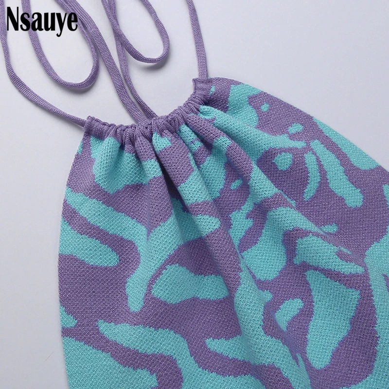 Nsauye 2021 Casual Women Elegant Purple Tie Dye Halter Bodycon Print Mini Dress Sexy Club Backless Sundresses For Women Summer
Nsauye 2021 Casual Women Elegant Purple Tie Dye Halter Bodycon Print Mini Dress Sexy Club Backless Sundresses For Women Summer